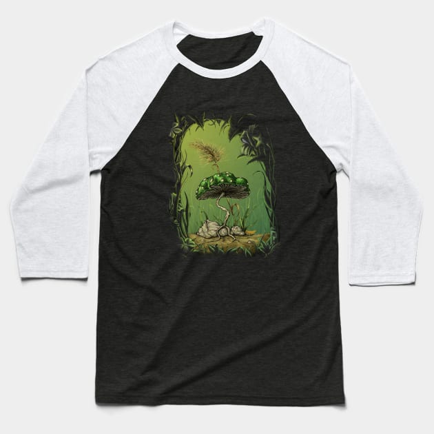 1-Up Mushroom Baseball T-Shirt by TenkenNoKaiten